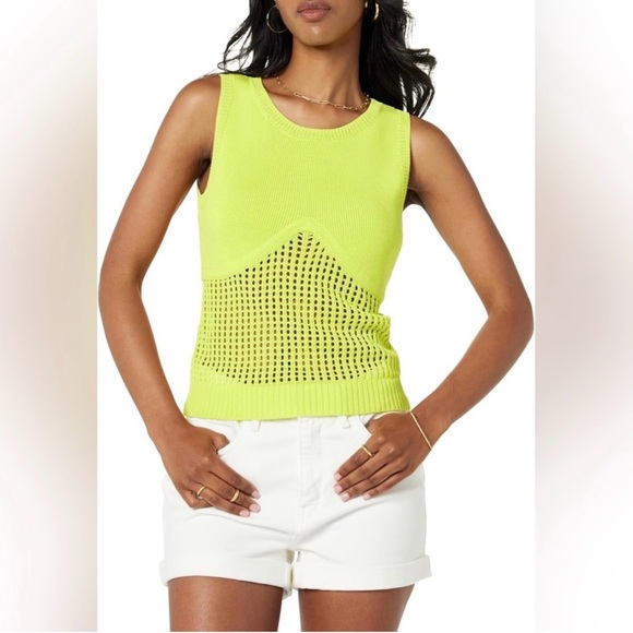 The Drop Tops - The Drop XL NWT Sulphur Spring (Neon Green) Sleeveless Knit Top